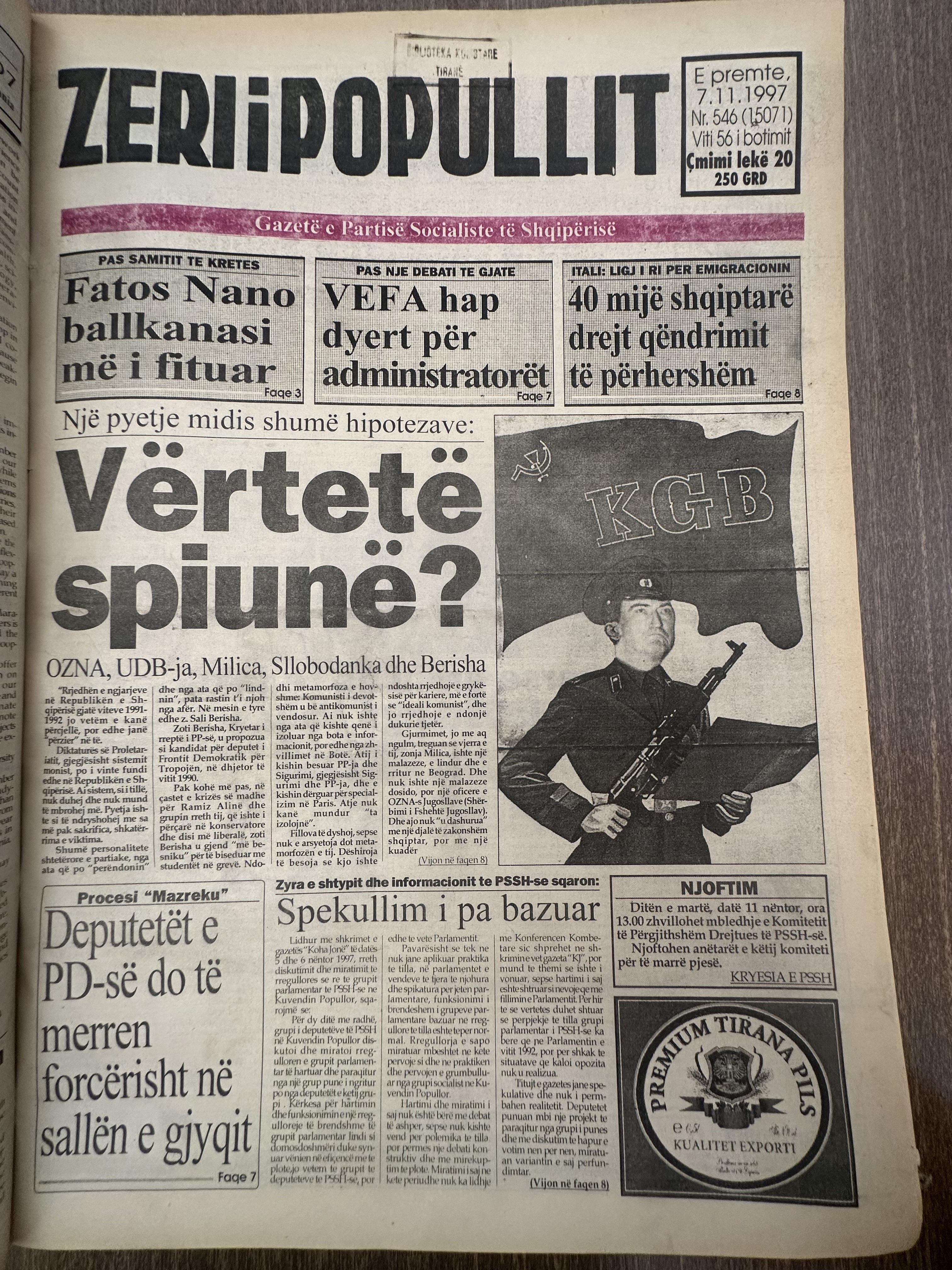 Zëri i Popullit 1997-11-07
